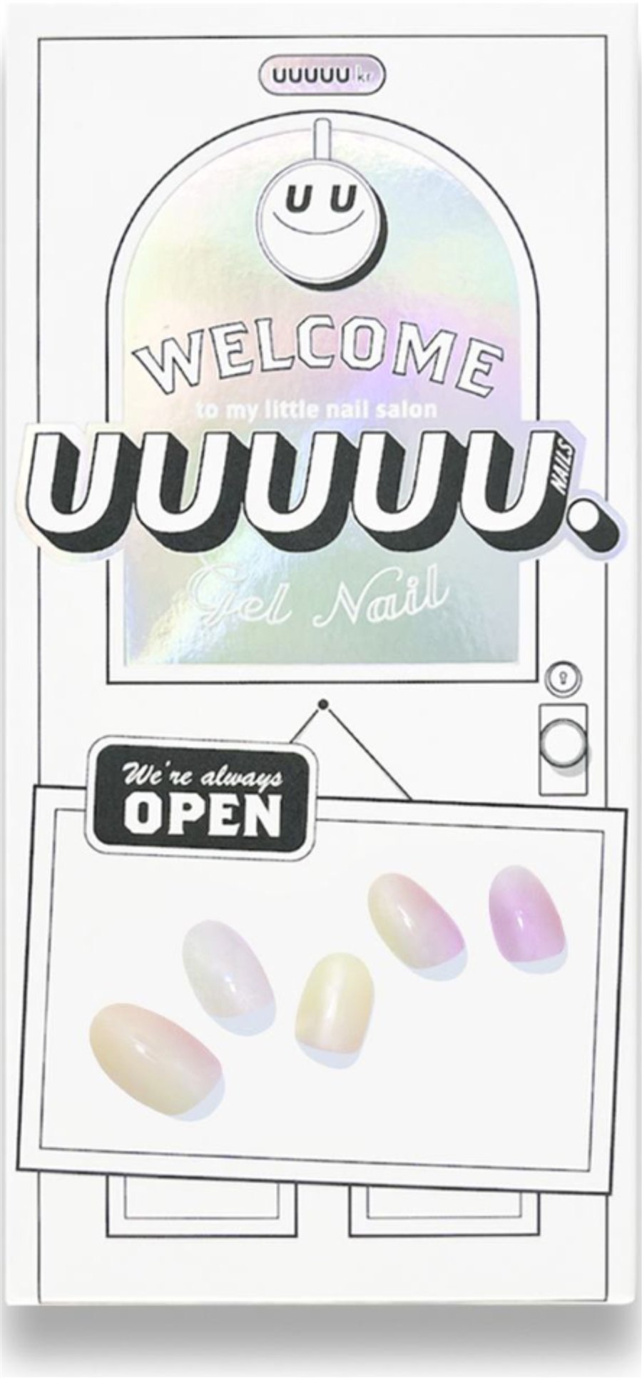 UUUUU semi-cured gel nail sticker outer box